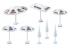 Ensemble de 8 parasols