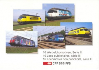 Locomotives CFF publicitaires No. 3  - SF_cp015  Pub 3