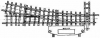 Aiguillage &eacute;lectrique droite 162,3 mm, R 515 mm, 12&deg;