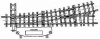 Aiguillage &eacute;lectrique gauche 162,3 mm, R 515 mm, 12&deg;