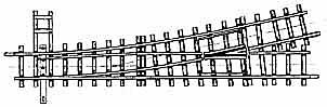 Aiguillage gauche 162,3 mm, R 515 mm, 12&deg; - 4211 000