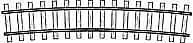 Rail courbe R=520 mm, 12&amp;deg;