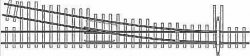 Aiguillage droite, longueur: 268 mm, 9,5&amp;deg;