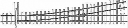 Aiguillage gauche, longueur: 268 mm, 9,5&amp;deg;