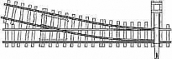 Aiguillage droite, longueur: 166 mm, 12&amp;deg;