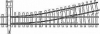 Aiguillage gauche, longueur: 166 mm, 12&amp;deg;