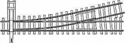 Aiguillage gauche, longueur: 166 mm, 12&amp;deg;