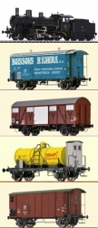 Train marchandises B 3/4 No 1364 + 4 wagons Brawa epoque III 