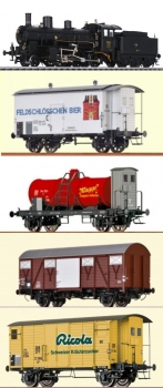 Train marchandises B 3/4 No 1364 + 4 wagons Brawa epoque III - Set_3