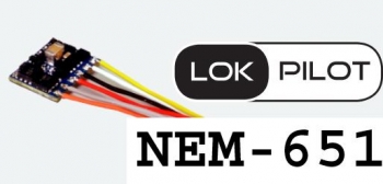 Décodeur digital micro (V5.0) avec connecteur 6 poles / NEM 651 - 59877 - NEM 651