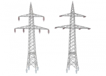 Assortiment de 2 pylones electriques haute tension - 130898