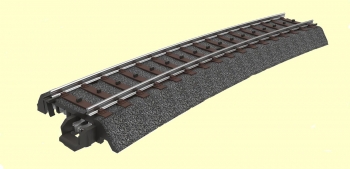 Rail courbe R3 / 15deg avec bordures amovibles - 24315
