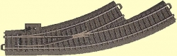 Aiguillage courbe gauche (manuel)