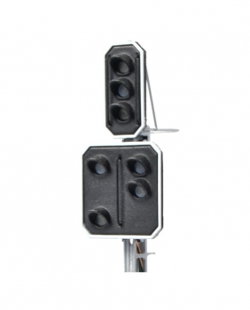 Signal principal a 3 feux + signal avancé a 4 feux - 9136.19