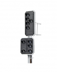Signal principal a 5 feux + signal avancé a 5 feux