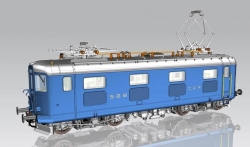 Re 4/4 I 409, livree prototype bleue roi, poque III
