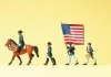 Officiers et porte drapeau