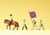 Officiers et porte drapeau