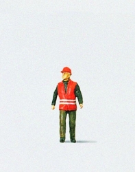 Ouvrier avec gilet de sécurité