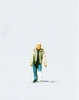 Personnage avec jambe dans le plâtre