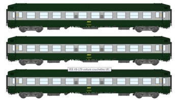 Coffret de voitures couchettes B9C9, logo encadré - VB179