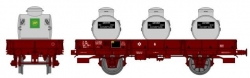 Wagon plat avec citernes "BP"