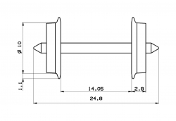 Essieux AC (~) diametre 10 mm