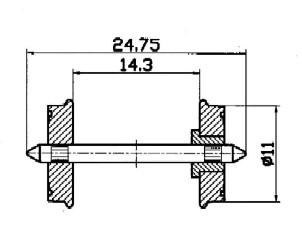 Essieux diametre 11 mm - 40199