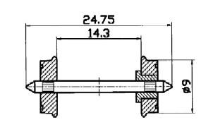 Essieux RP-25, diametre 9 mm - 40266