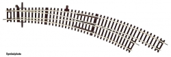 Aiguillage en courbe à droite BWR 3/4