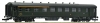 Voiture voyageurs mixte 1ere / 2eme classe et fourgon, ancienne type A3B4D
