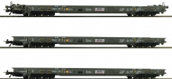 Coffret de 3 wagons pour transport de camion type "RoLa" HUPAC