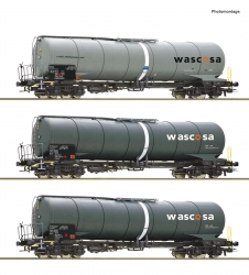 Coffret de 3 wagons citernes "Wascosa"