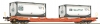 Wagon surbaiss&eacute; type Sdgnss/T5 avec conteneurs citerne