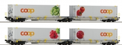 Coffret avec 2 wagons T2000 "COOP" contruction entierement nouvelle