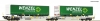 Wagon double type Sdggmrs / T2000 avec remorques "Wenzel"