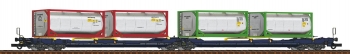 Wagon porte conteneurs double type T3000e - 77388