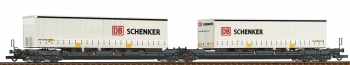 Wagon porte conteneurs double type T3000e - 77390