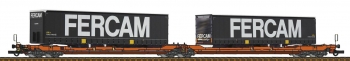 Wagon porte conteneurs double type T3000e - 77394