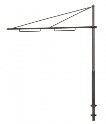 Poteau avec console pour double voie