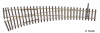 Aiguillage courbe à gauche R425 / R866, 15deg/30deg