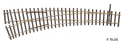 Aiguillage courbe à gauche R425 / R866, 15deg/30deg